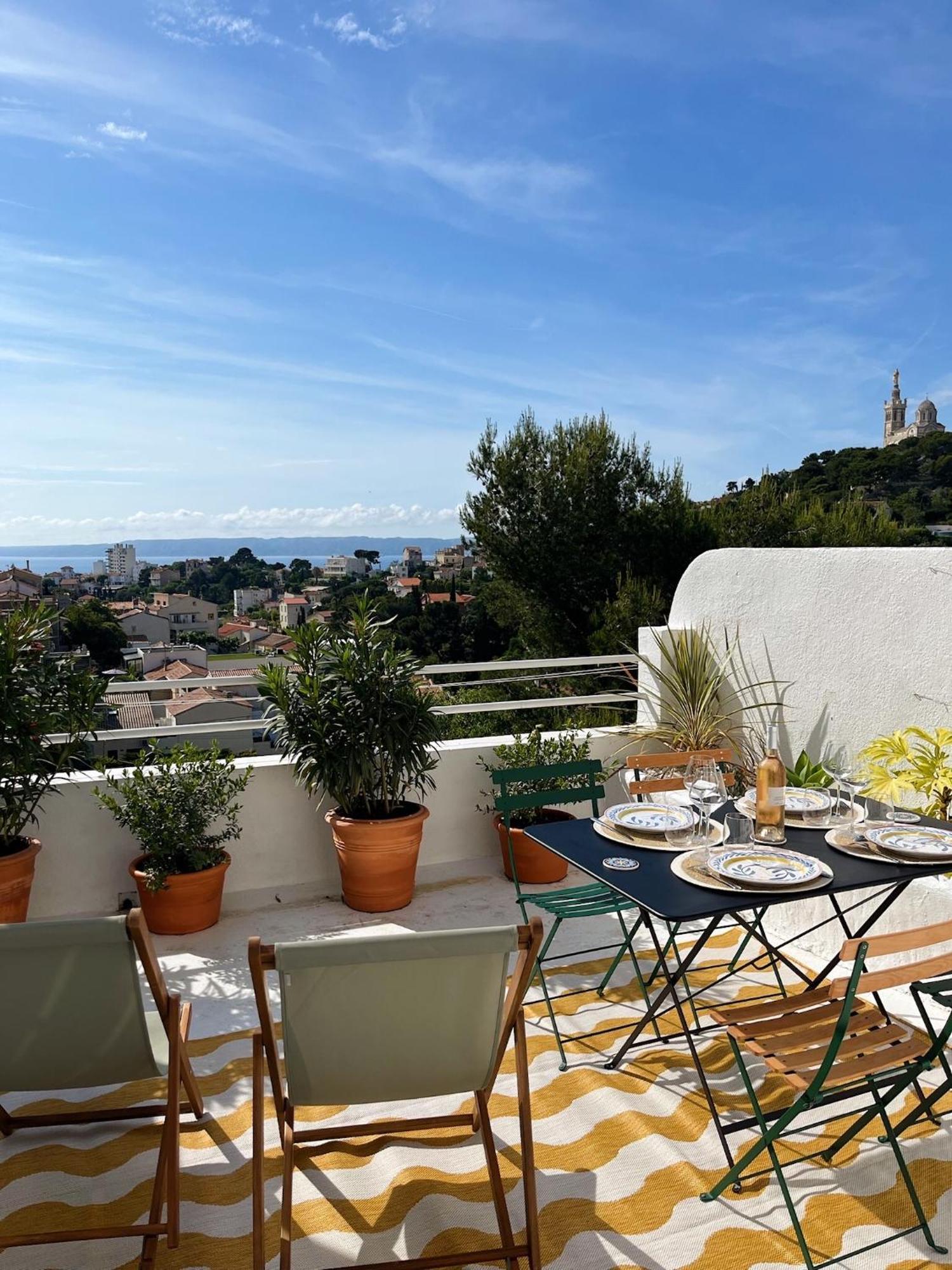 Charmant Studio-Terrasse Vue Mer Marsella Exterior foto